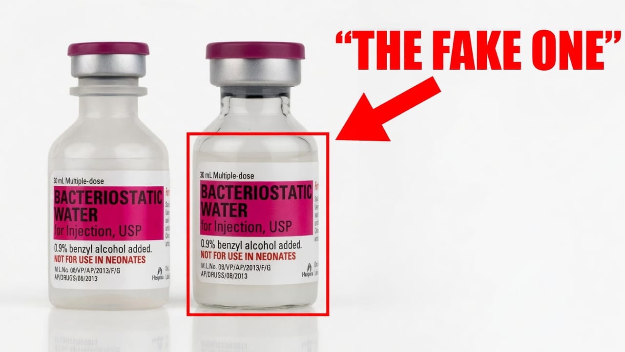Verfälschtes Bakteriostatisches Wasser: Wie das falsche Verdünnungsmittel Forschungs-Peptide kontaminiert